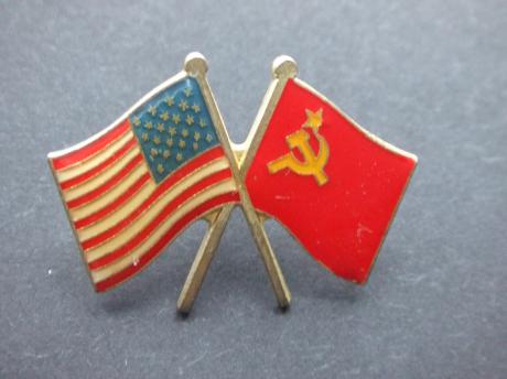 Vlag Amerika - Rusland CCCP ,USSR